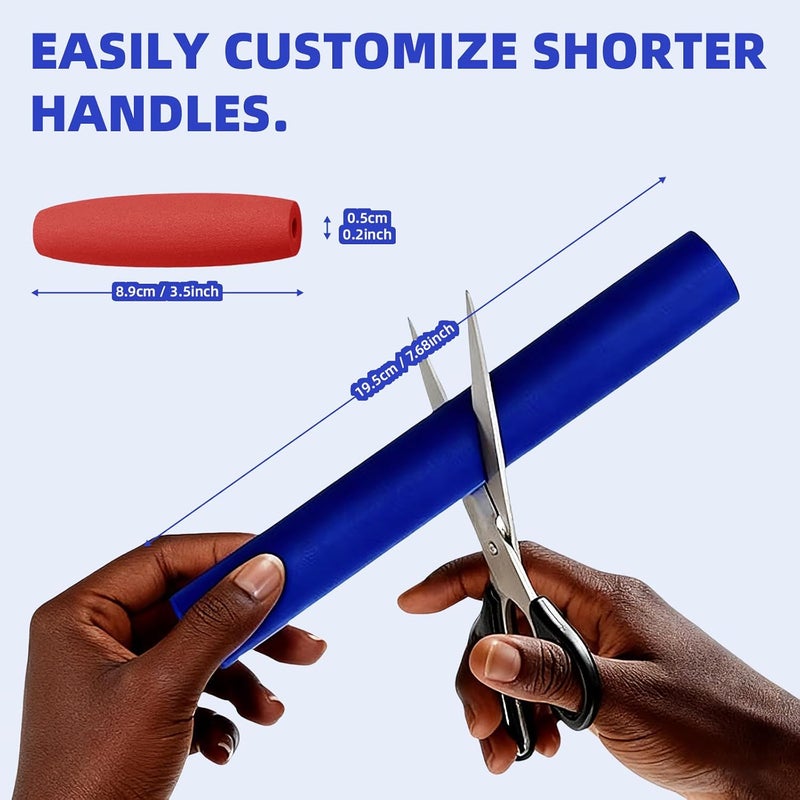 DLBEEM 22 Pcs Foam Grip Tubing 5 Sizes Adaptive Utensils Grip Tubing Grip Strength Enhancement Device for Utensils, Writing Instruments for Persons With Disabilities Elderly Individuals with limited Mobility - Image 3